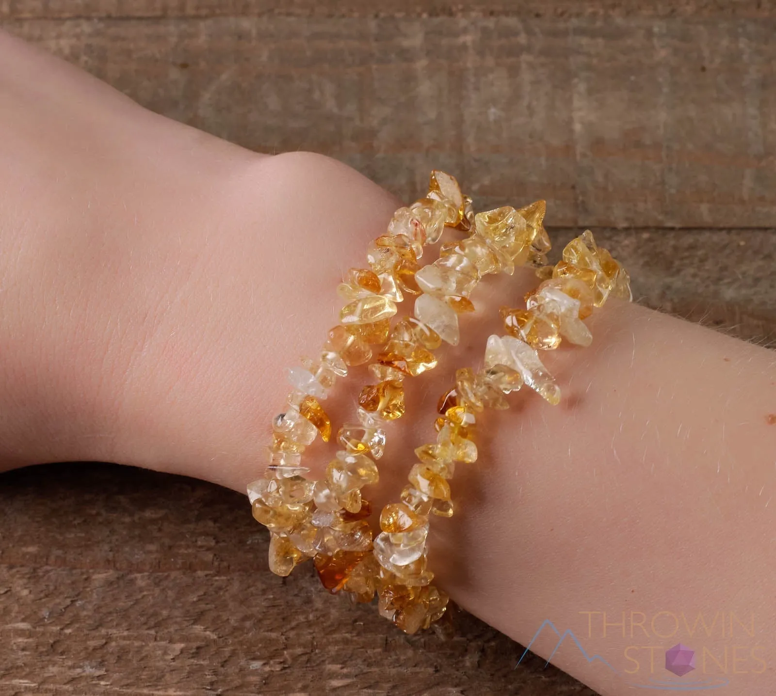 CITRINE Crystal Bracelet - Chip Beads - Beaded Bracelet, Birthstone Bracelet, Handmade Jewelry,  E0629