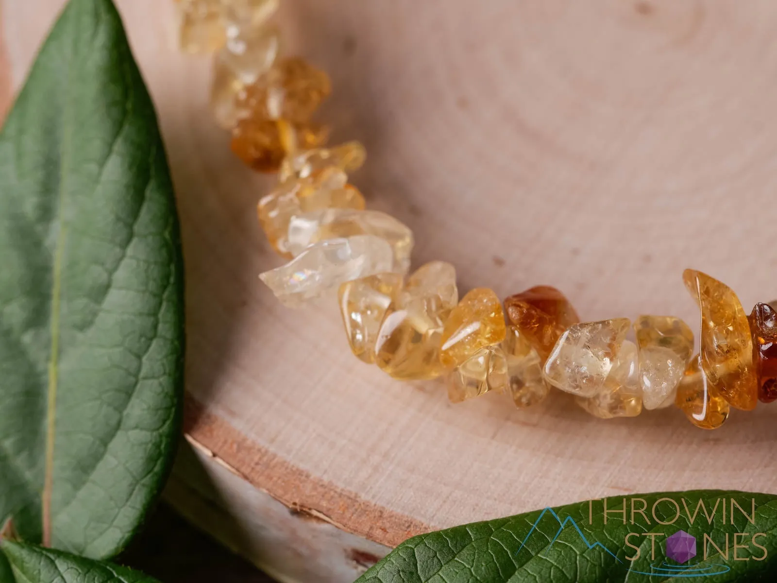 CITRINE Crystal Bracelet - Chip Beads - Beaded Bracelet, Birthstone Bracelet, Handmade Jewelry,  E0629