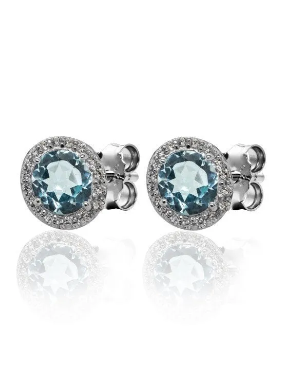 Classic Blue Topaz Earrings