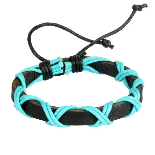 Classy Men Freedom Leather Lace-up Bracelet