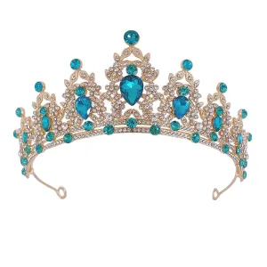 Colorful Tiara Crystal Princess Crown Party Hair Accessories