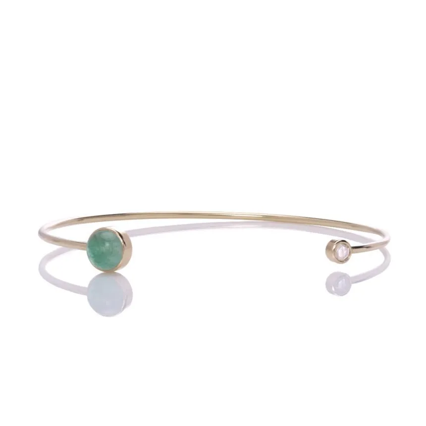 Cuff Bracelet with Gemstones