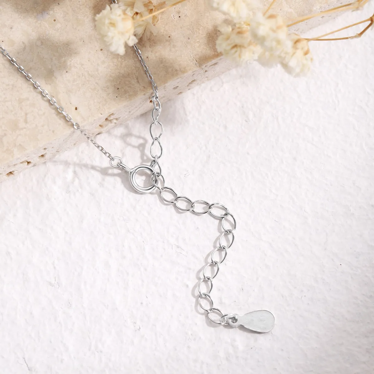 Dainty Curved Bar Opal Necklace