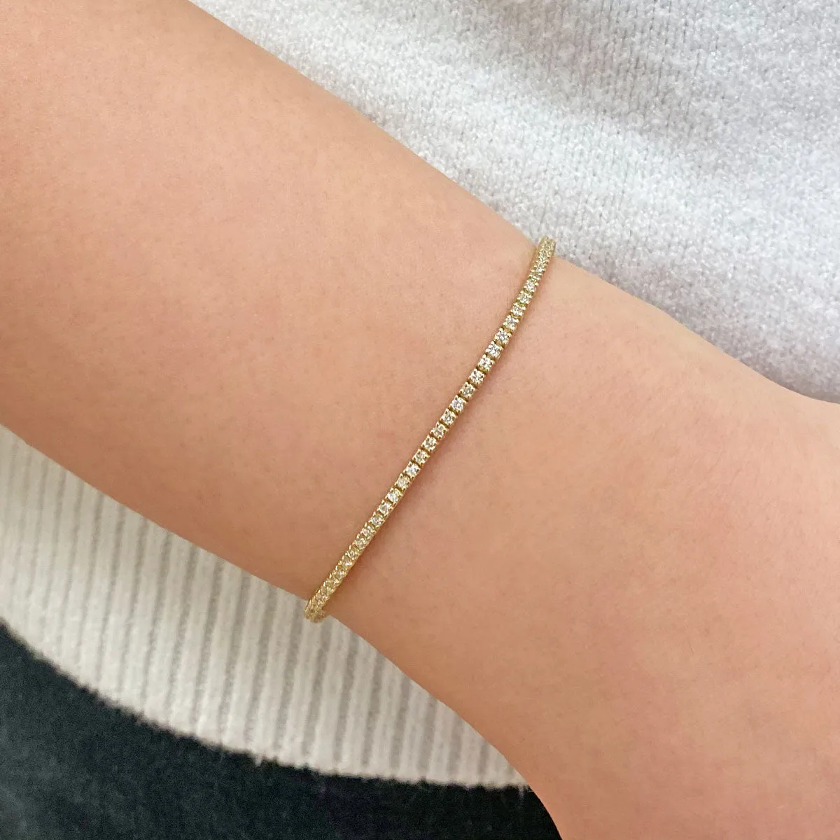 Dainty Diamond Tennis Bracelet