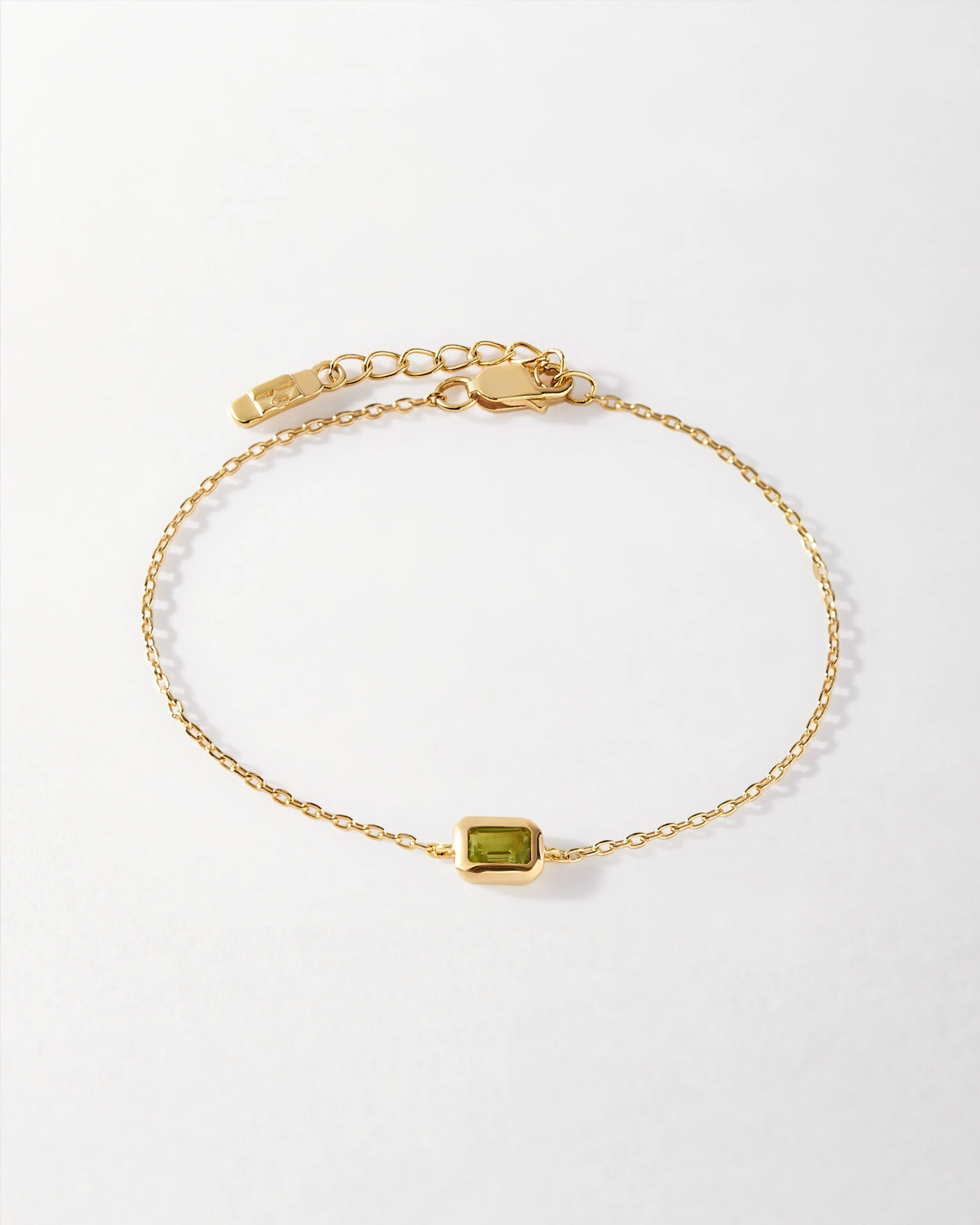 Deco Peridot August Birthstone Bracelet