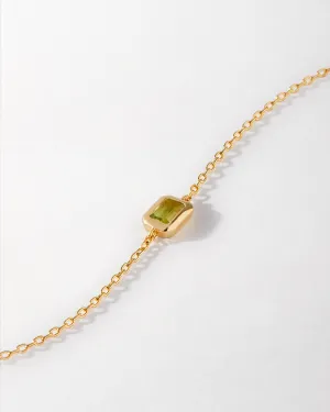 Deco Peridot August Birthstone Bracelet