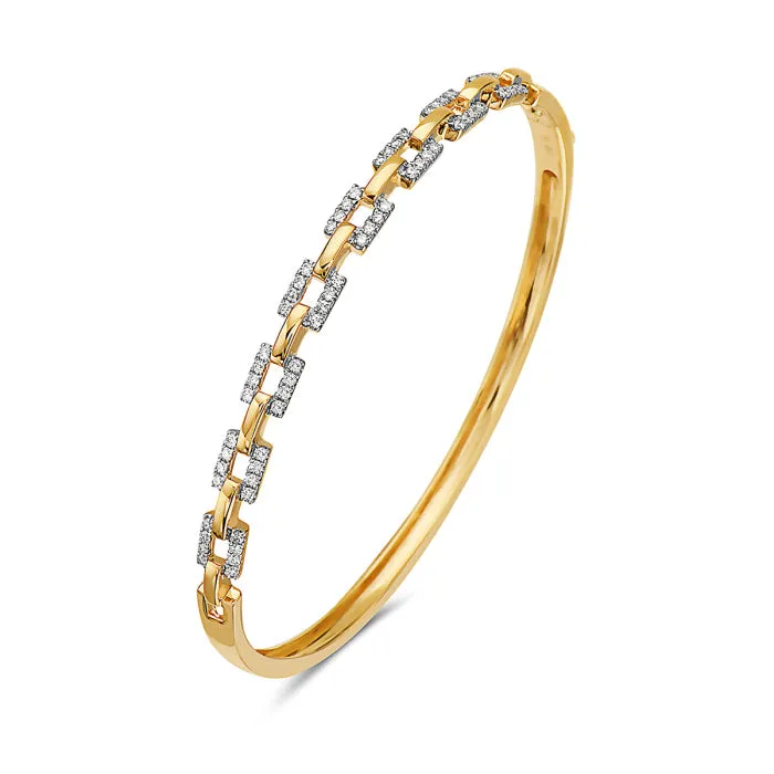 Diamond Link Bangle Bracelet