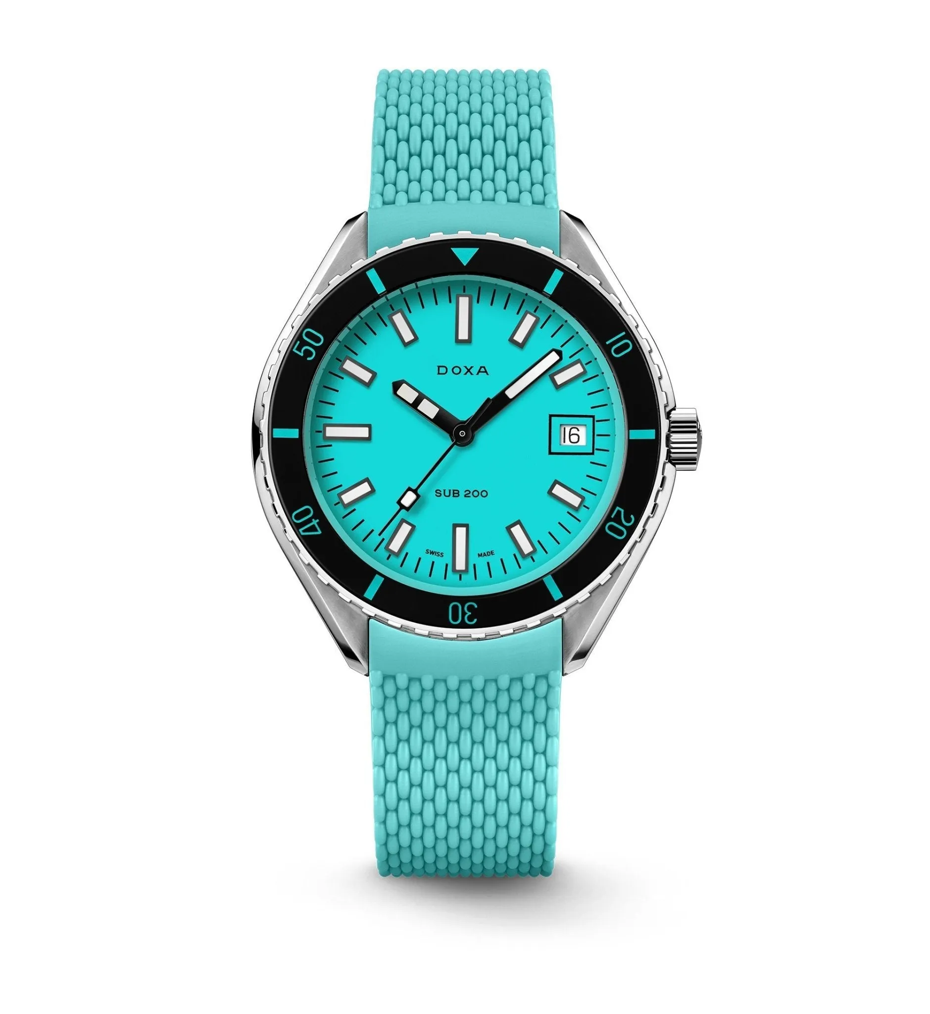 DOXA Sub 200 Aquamarine Rubber Small - 799.10.241.10