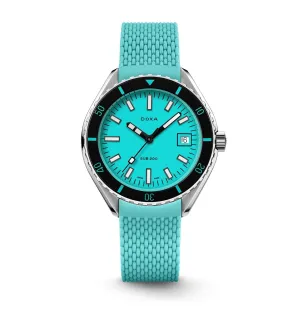 DOXA Sub 200 Aquamarine Rubber Small - 799.10.241.10