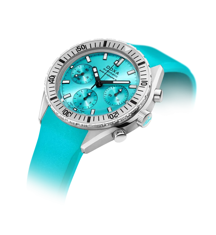 DOXA Sub 200 C-Graph II Aquamarine Rubber - 797.10.241.10