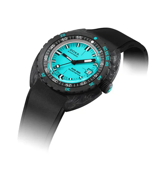 DOXA Sub 300 Carbon Aquamarine Black - 822.70.241.25