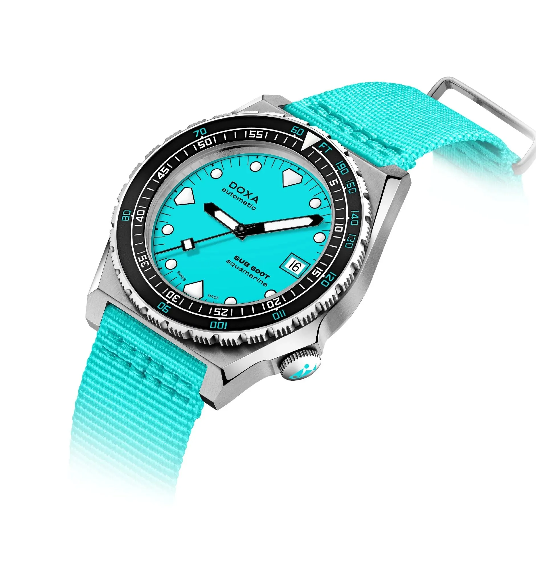 DOXA Sub 600T Aquamarine Nato Ceramic - 862.10.241.25-N