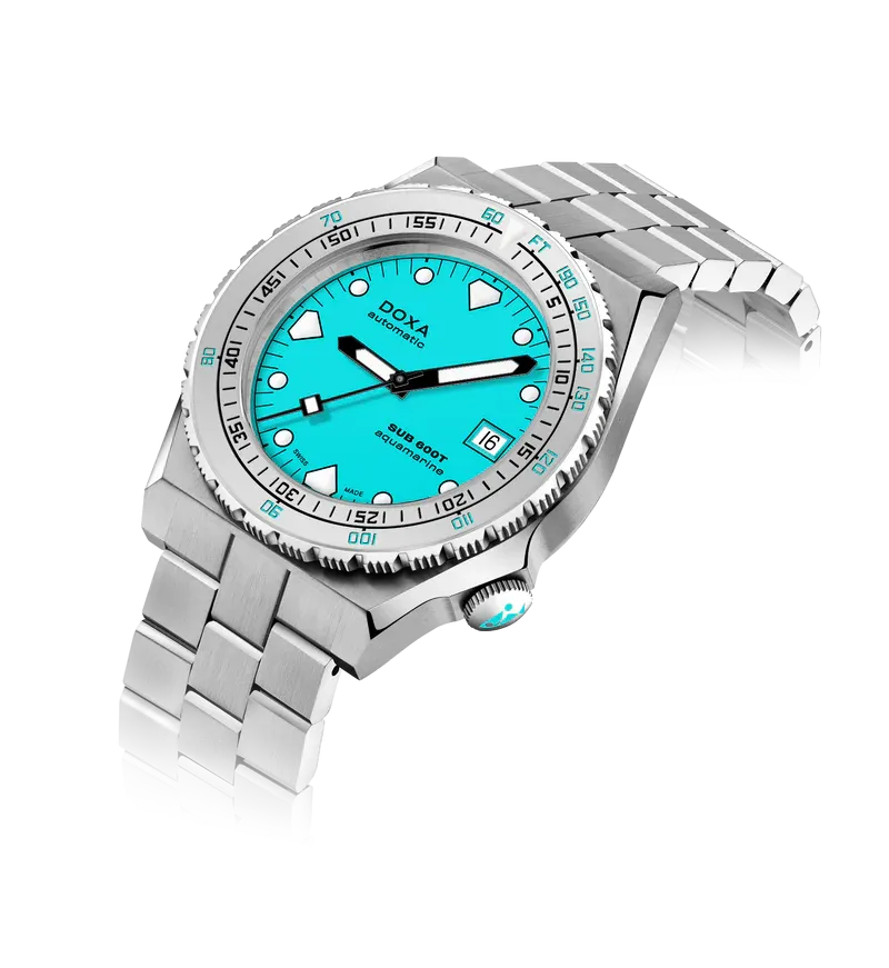 DOXA Sub 600T Aquamarine Stainless Steel Sandblasted - 862.10.241.25-N