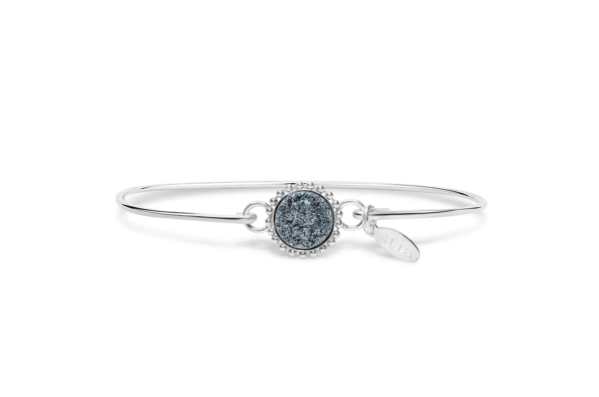 Druzy Sparkle Bracelet Platinum Silver Mini