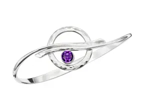 E. L. Designs Silver Amethyst Bangle