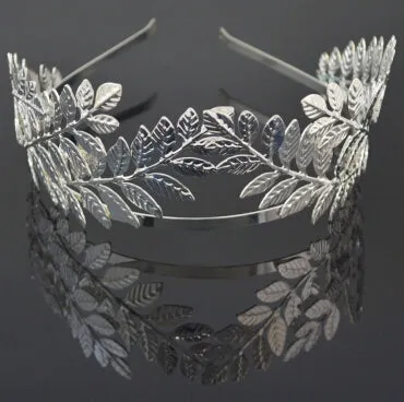 Elegant Baroque  Metal Leaves Hairband Tiaras with Forehead Jewelry Bridal  Wedding Hair Accessories