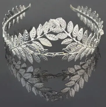 Elegant Baroque  Metal Leaves Hairband Tiaras with Forehead Jewelry Bridal  Wedding Hair Accessories