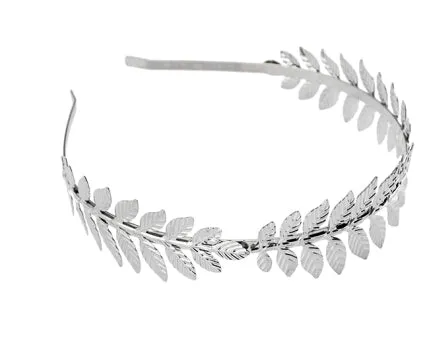 Elegant Baroque  Metal Leaves Hairband Tiaras with Forehead Jewelry Bridal  Wedding Hair Accessories