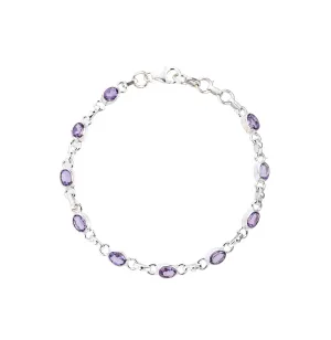 Eliana Amethyst Bracelet, Sterling Silver