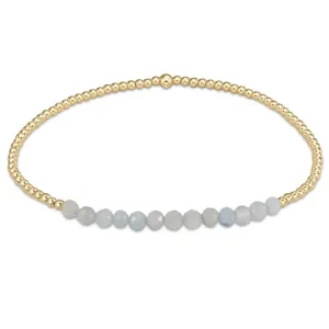 Enewton Gold Bliss 2mm Bead Bracelet in Aquamarine