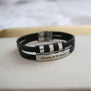 Engraving Personalized Men Bracelet