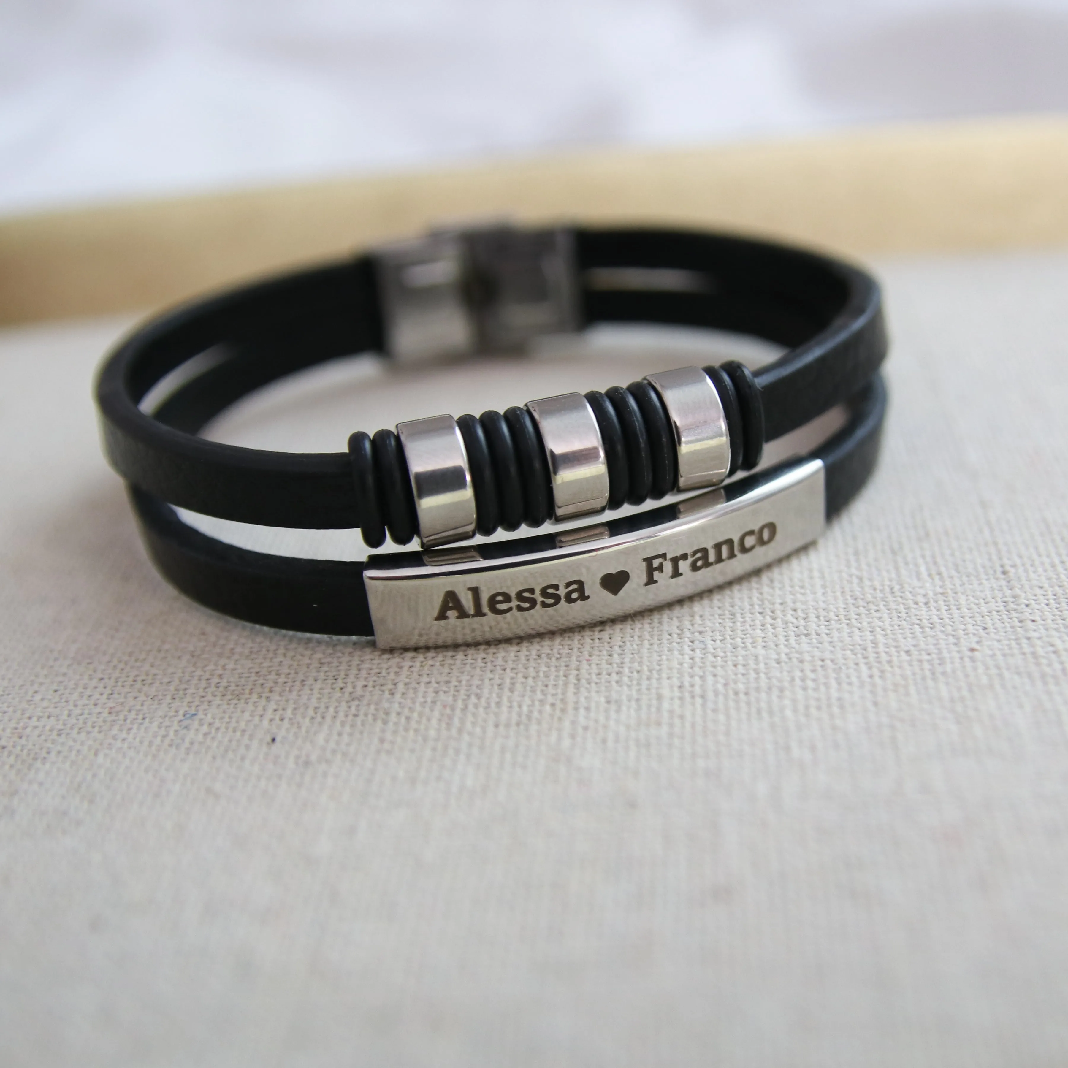 Engraving Personalized Men Bracelet