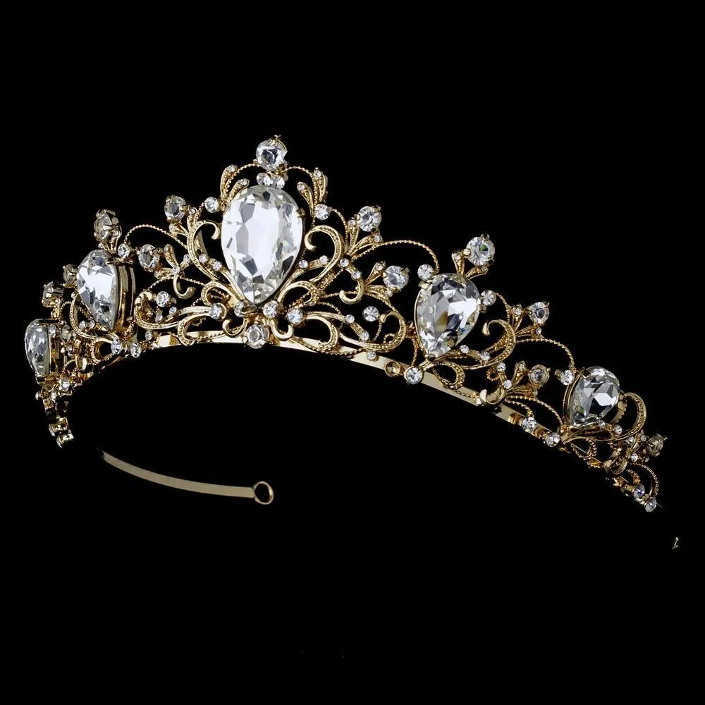 Fabulous Vintage Inspired Crystal Teardrop Wedding Tiara