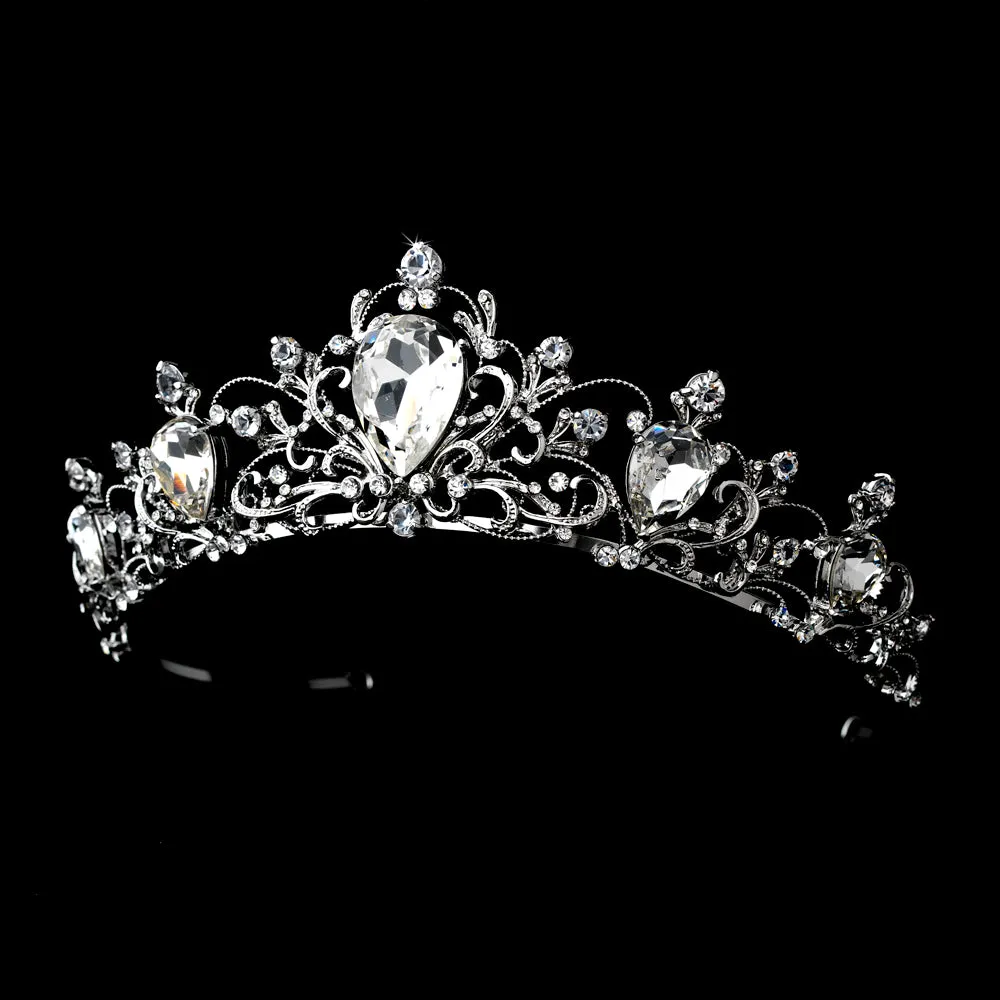 Fabulous Vintage Inspired Crystal Teardrop Wedding Tiara