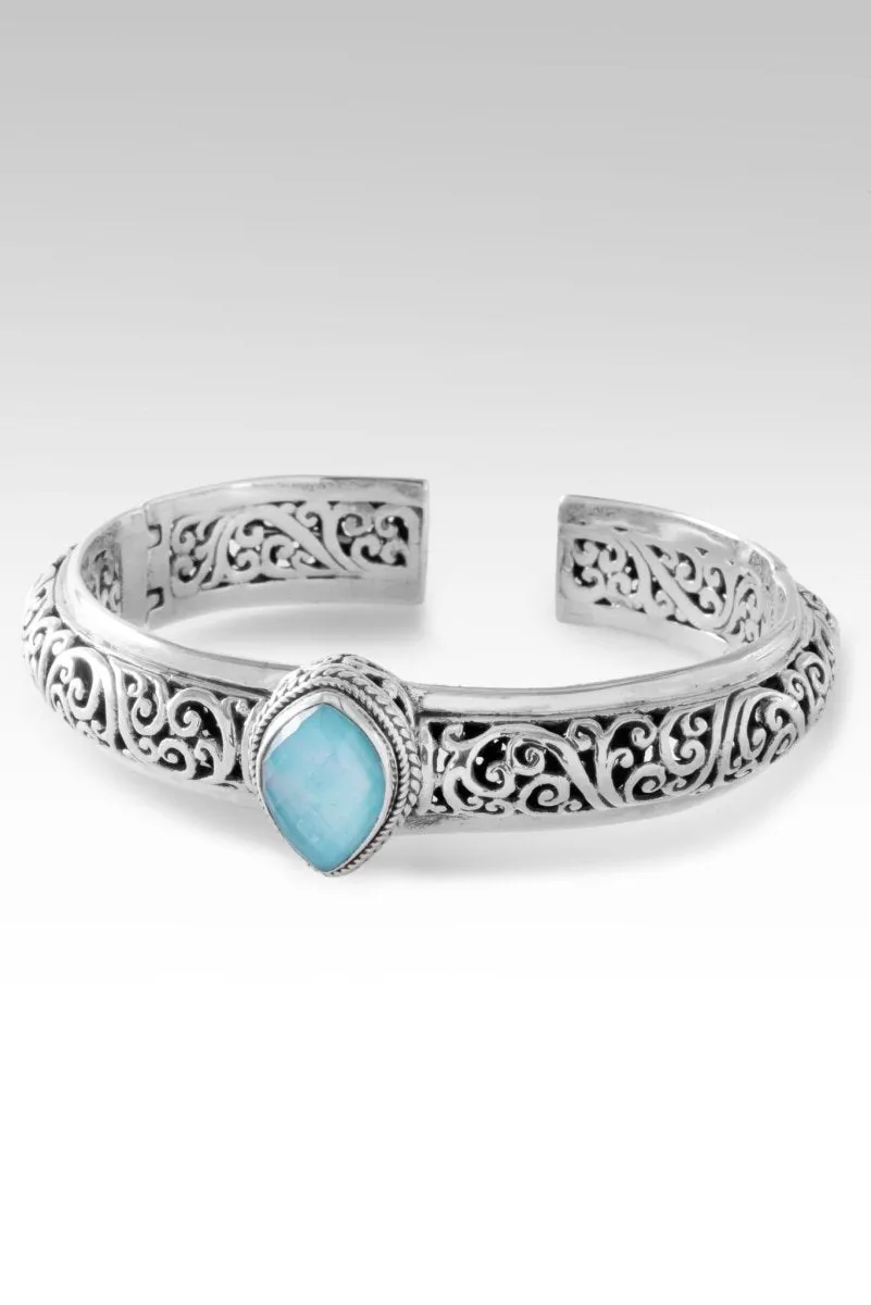 Faithful Walk Cuff™ in Mexican Turquoise Mother of Pearl Quartz