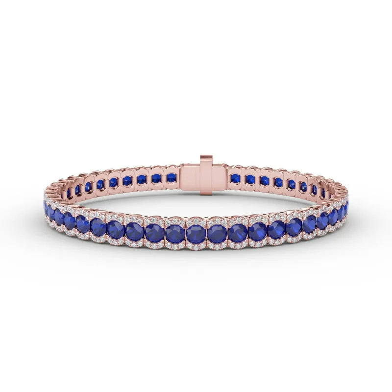 Fana Brilliant in Blue Sapphire and Diamond Bracelet