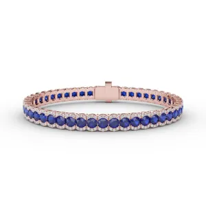 Fana Brilliant in Blue Sapphire and Diamond Bracelet