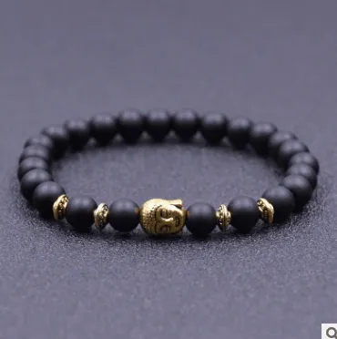 Fashion Handmade Matte Scrub Stone Bracelet