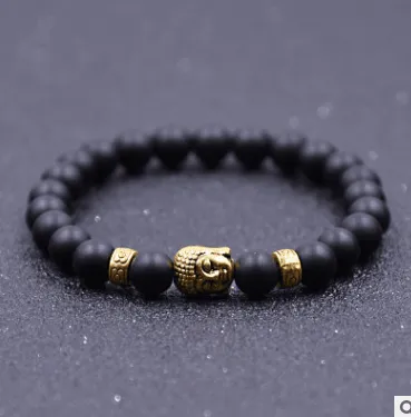 Fashion Handmade Matte Scrub Stone Bracelet