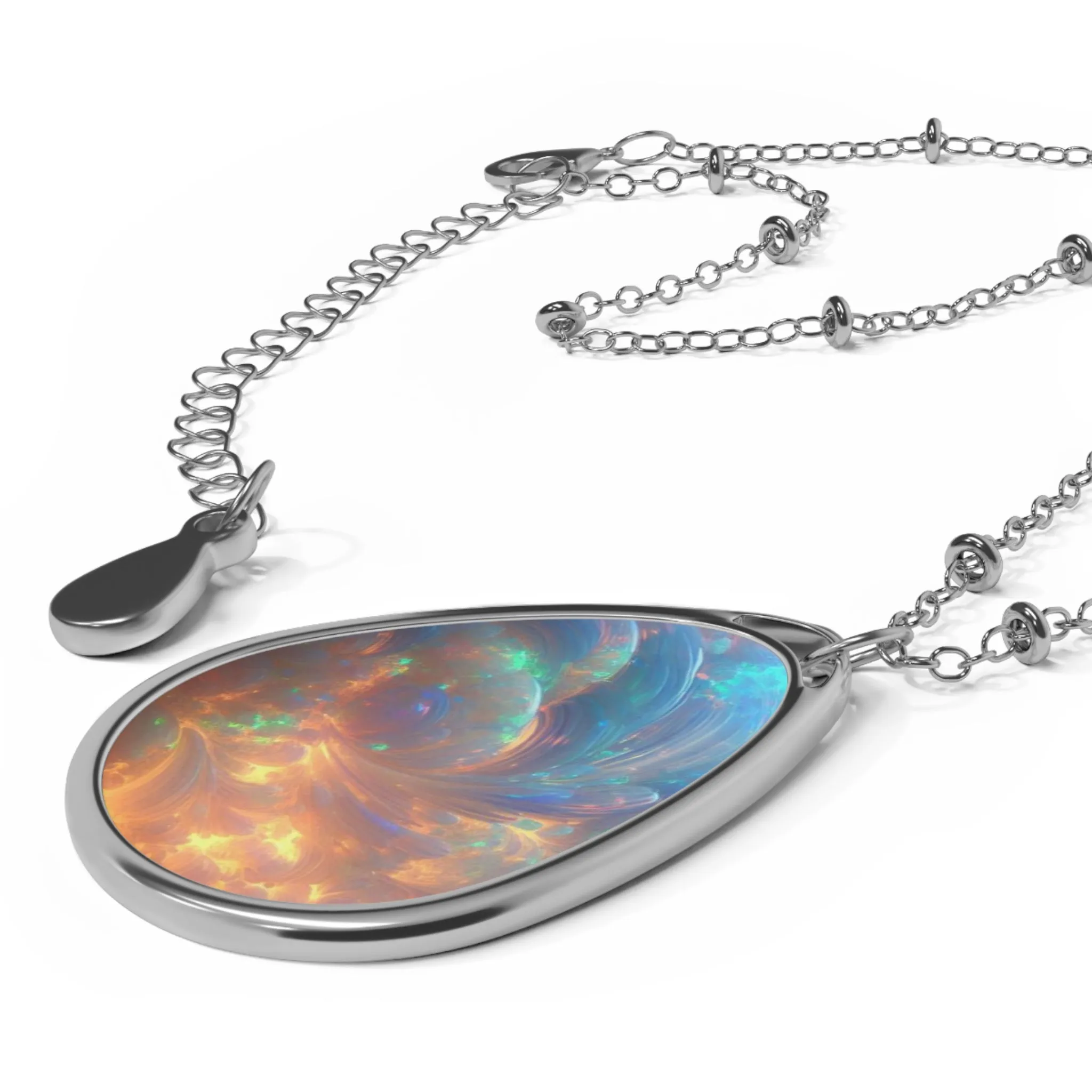 Fire Opal - Oval Necklace