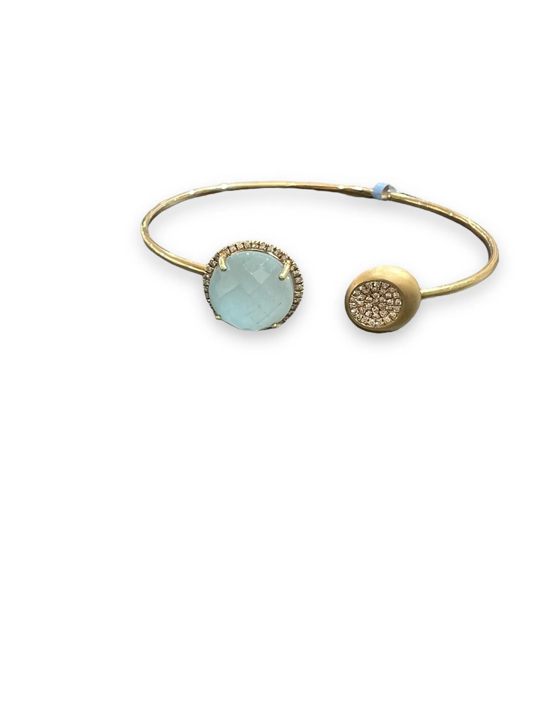 GEMSTONE AND DIAMOND BANGLE