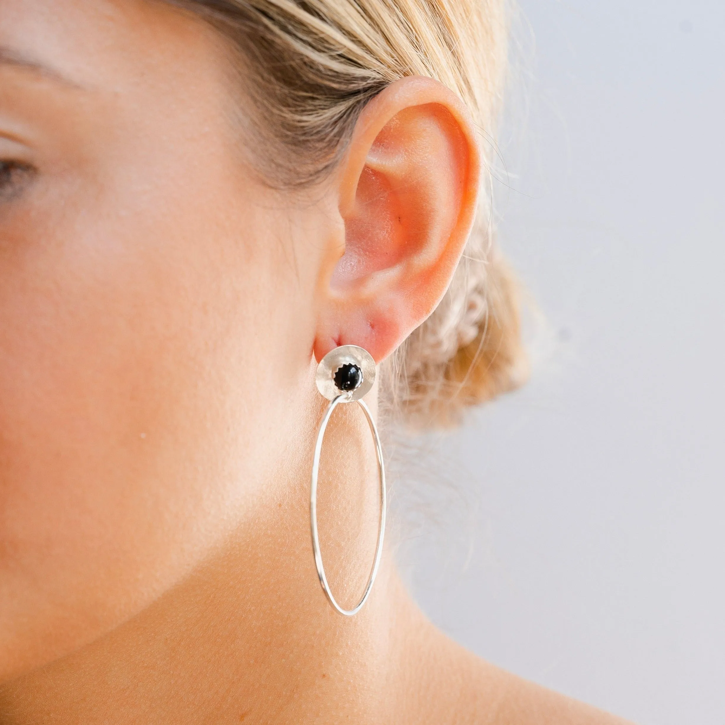 Gemstone Stud and Hoop Earrings - Choose Your Gemstone