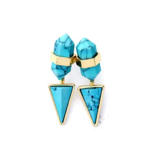 Geometric Turquoise Earrings