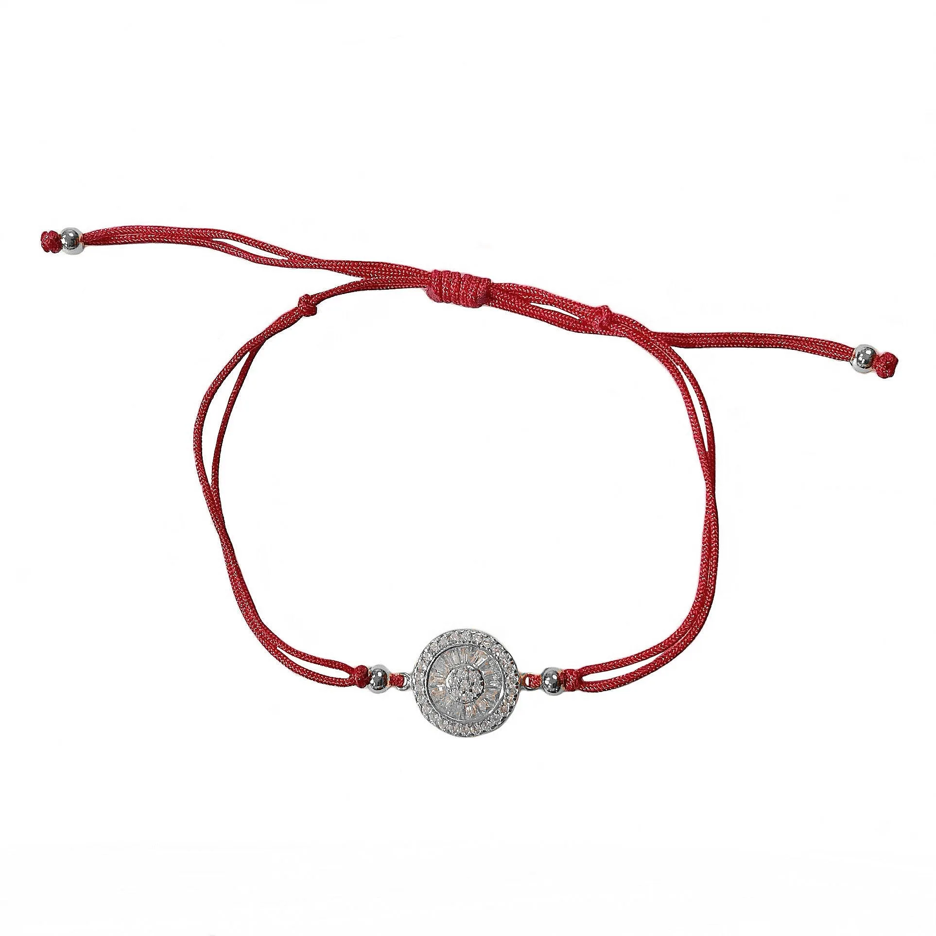 Geovana Sunny Baguette Red Thread Bracelet