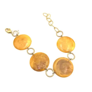 Goldenrod Marbled Stations Bracelet