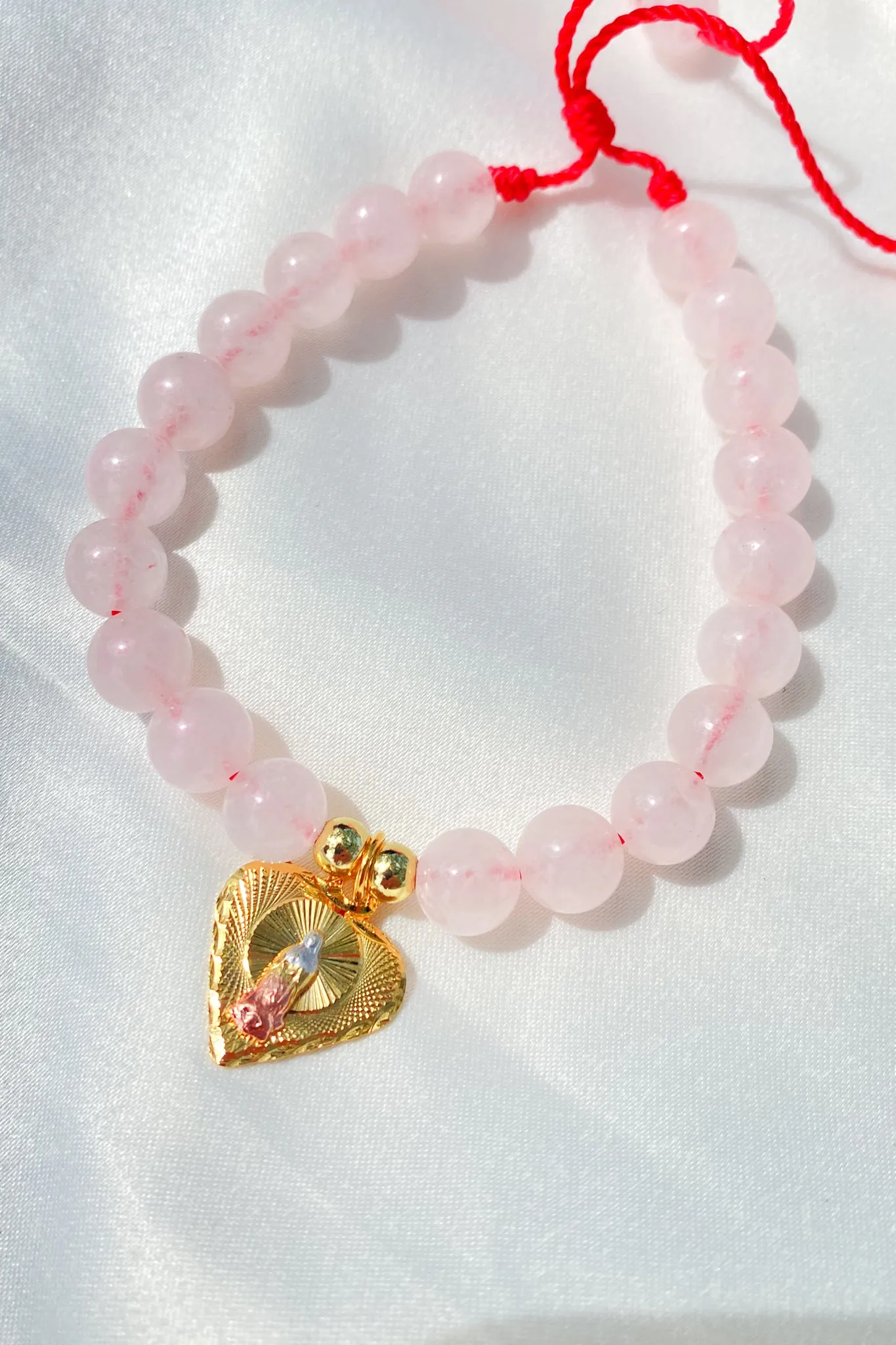 Guadalupe Corazoncito Rose Quartz Bracelet