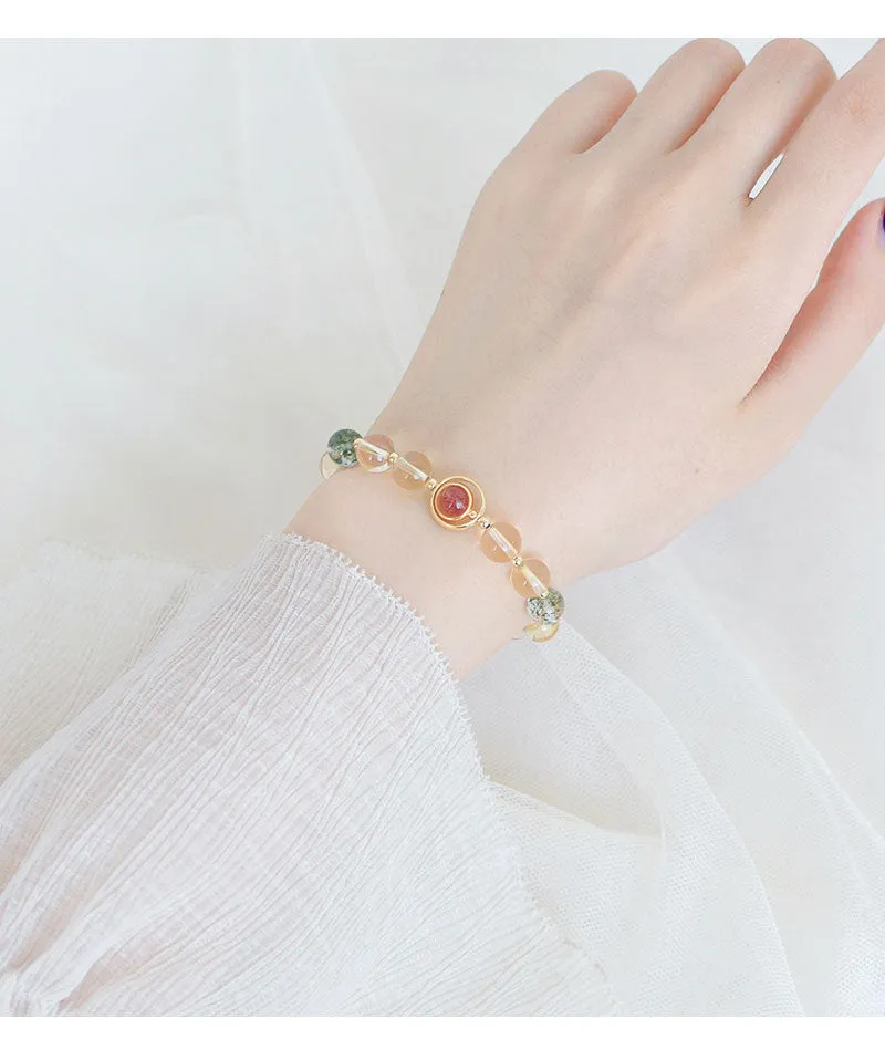 Healing Citrine Stone Bracelet for Women Charms Gifts for Mom