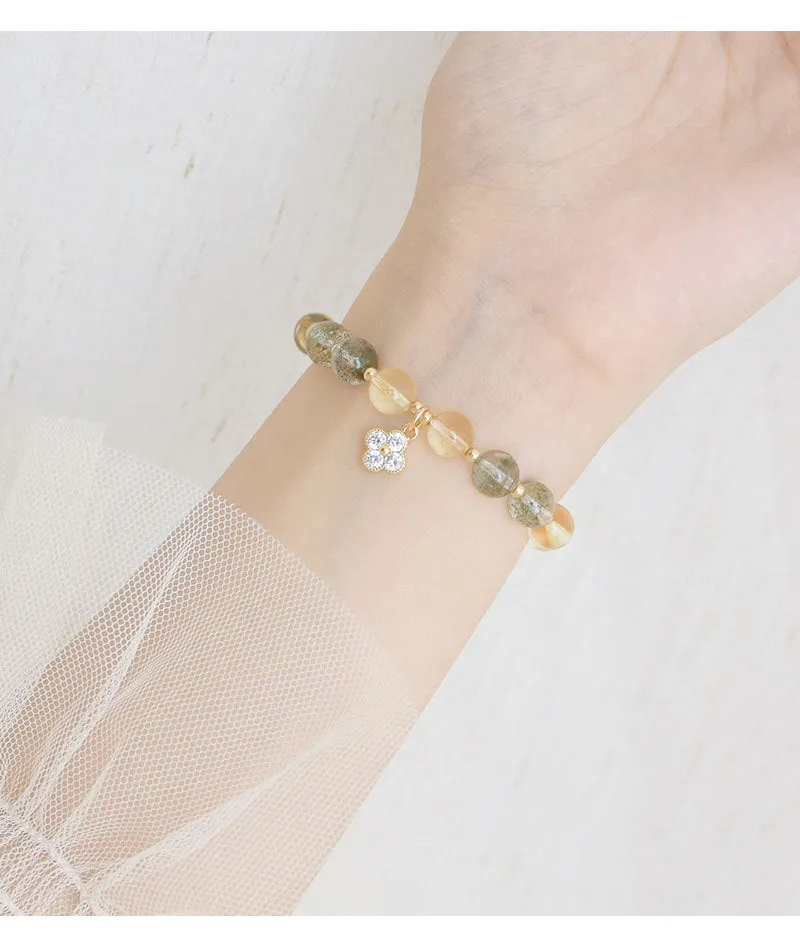 Healing Citrine Stone Bracelet for Women Charms Gifts for Mom