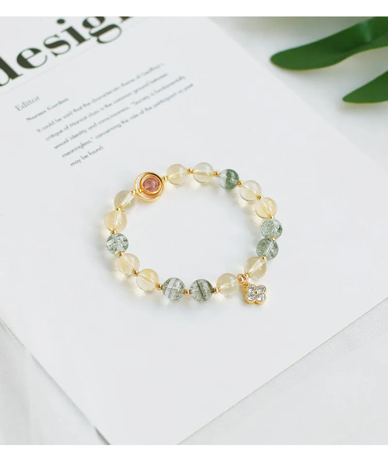 Healing Citrine Stone Bracelet for Women Charms Gifts for Mom