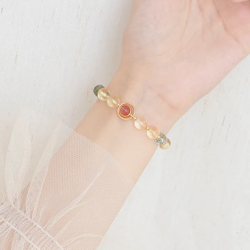 Healing Citrine Stone Bracelet for Women Charms Gifts for Mom