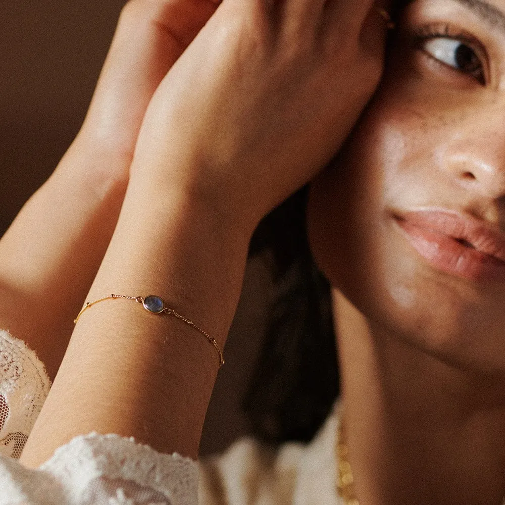 Healing Stone Bracelet 18ct Gold Plate