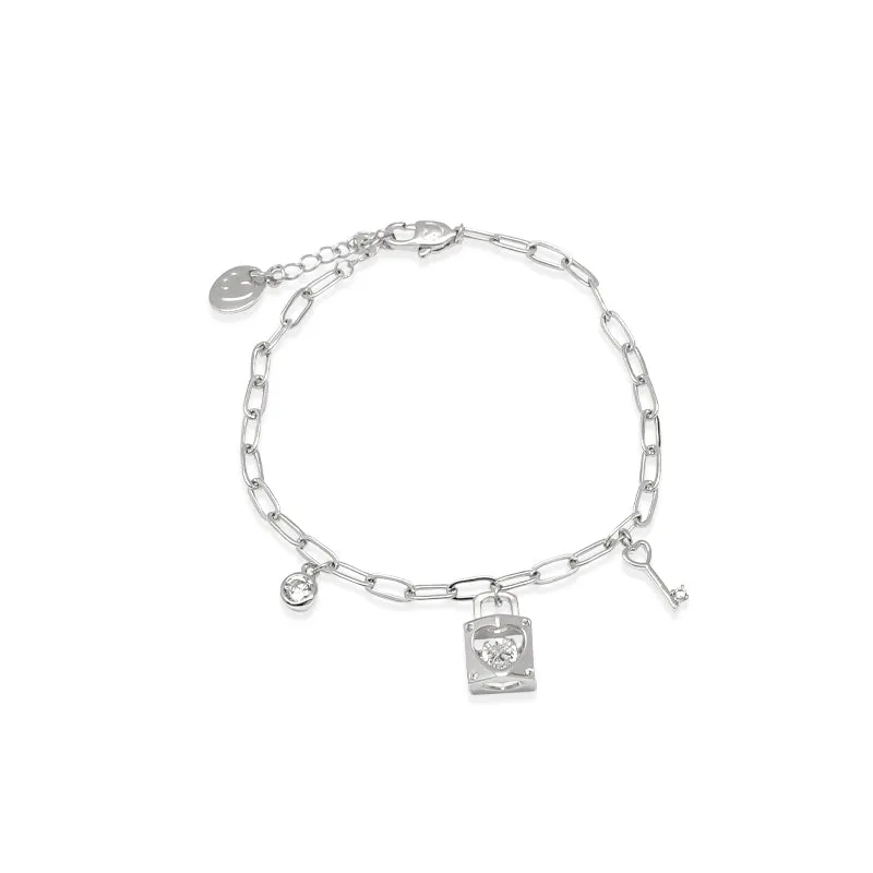 Heart Lock Charm Bracelet