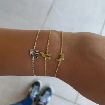 Hebrew Initial Bracelet