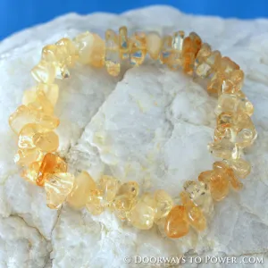 John of God Citrine Abundance Crystal Energy Bracelet CAB-3