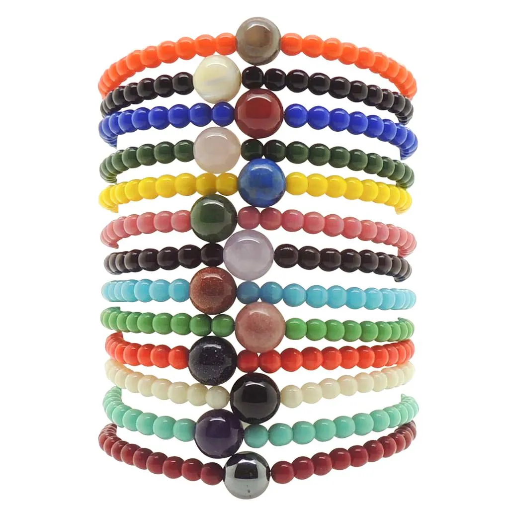 Just One Gem Glass Bead Bracelet