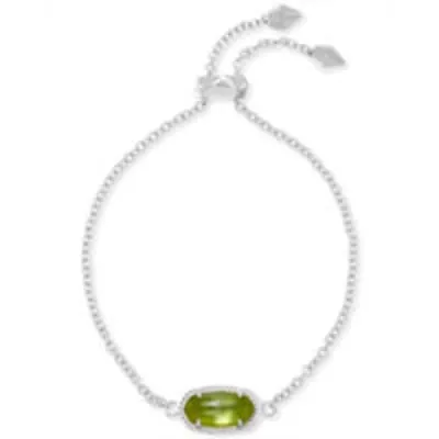 Kendra Scott Elaina Bracelet in Silver with Peridot Illusion